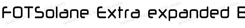 FOTSolane Extra expanded Bold字体转换